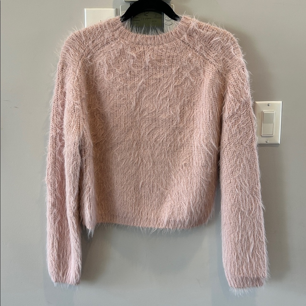 Velvet By Graham & Spencer Maylie Feather Yarn Sweater Pink - Picture 9 of 12